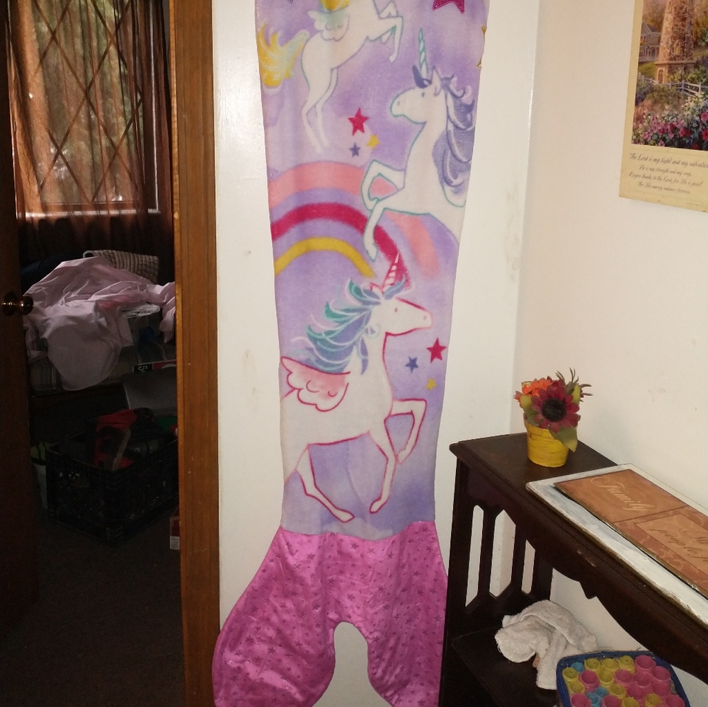 Unicorn mermaid tail blankie